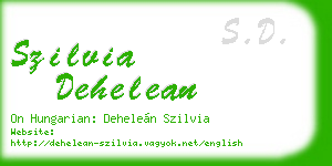 szilvia dehelean business card